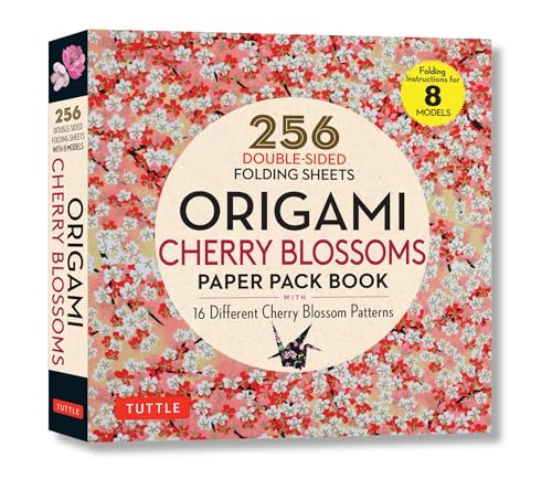 Beispielbild fr Origami Cherry Blossoms Paper Pack Book: 256 Double-Sided Folding Sheets with 16 Different Cherry Blossom Patterns with Solid Colors on the Back (Incl zum Verkauf von ThriftBooks-Dallas