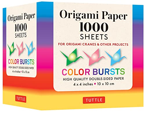 Beispielbild fr Origami Paper Color Bursts 1,000 Sheets 4" (10 Cm) zum Verkauf von Blackwell's