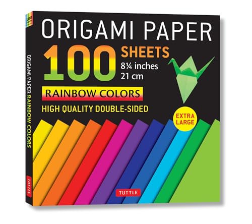 Beispielbild fr Origami Paper 100 sheets Rainbow Colors 8 1/4" (21 cm): Double-Sided Origami Sheets Printed with 12 Different Color Combinations (Instructions for 5 Projects Included) zum Verkauf von Monster Bookshop