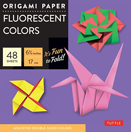 9780804855891: Origami Paper - Fluorescent Colors: Tuttle Origami Paper: Origami Sheets Printed With 6 Different Colors: Instructions for 6 Projects Included