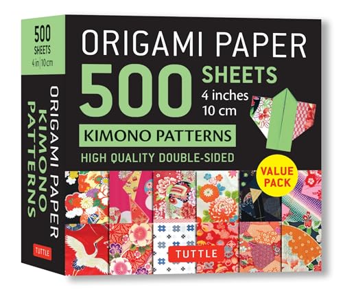 Stock image for Origami Paper 500 sheets Kimono Patterns 4" (10 cm): Tuttle Origami Paper: Double-Sided Origami Sheets Printed with 12 Different Traditional Patterns for sale by Monster Bookshop