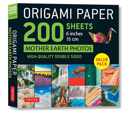 Beispielbild fr Origami Paper 200 Sheets Mother Earth Photos 6" (15 Cm) zum Verkauf von Blackwell's