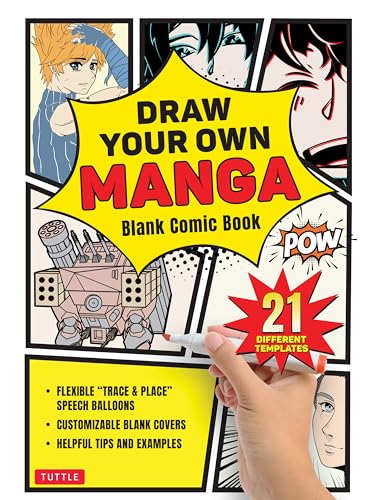 Beispielbild fr Draw Your Own Manga: Blank Comic Book (with 21 Different Templates) zum Verkauf von WorldofBooks