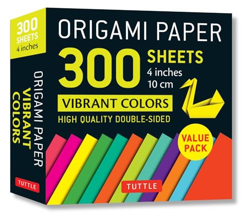 Beispielbild fr Origami Paper 300 Sheets Vibrant Colors 4 Inch (10 Cm) zum Verkauf von Blackwell's