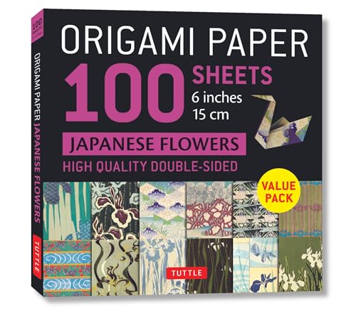 Beispielbild fr Origami Paper 100 sheets Japanese Flowers 6" (15 cm) zum Verkauf von BooksRun
