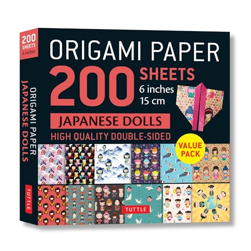 9780804857130: Origami Paper Japanese Dolls: Tuttle Origami Paper: Double Sided Origami Sheets Printed With 12 Different Designs - Instructions for 6 Projects Included