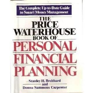 Stock image for Price Waterhouse Book of Personal Financial Planning for sale by Wonder Book