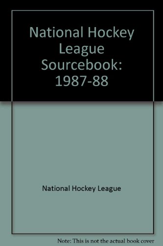 Beispielbild fr National Hockey League Sourcebook: 1987-88 zum Verkauf von HPB Inc.