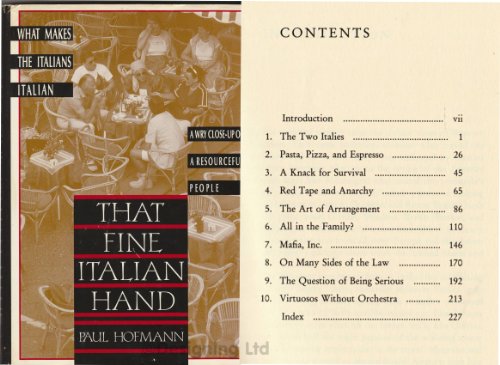 Imagen de archivo de That Fine Italian Hand a la venta por Off The Shelf