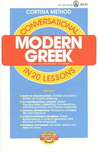 Beispielbild fr Conversational Modern Greek in 20 Lessons zum Verkauf von Better World Books