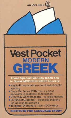 Beispielbild fr Vest Pocket Modern Greek zum Verkauf von Better World Books