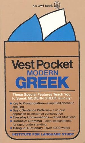 Stock image for Vest Pocket Modern Greek for sale by Better World Books