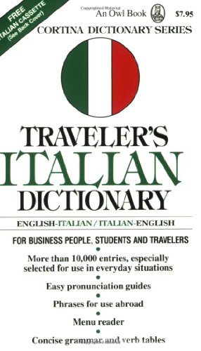 Beispielbild fr Traveler's Italian Dictionary : English-Italian/ Italian-English zum Verkauf von Better World Books