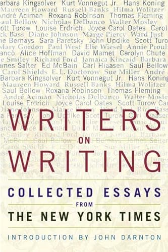 Beispielbild fr Writers on Writing: Collected Essays from The New York Times (Writers on Writing (Times Books Hardcover)) zum Verkauf von Wonder Book