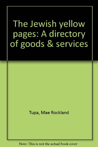 Beispielbild fr The Jewish yellow pages: A directory of goods & services zum Verkauf von Books From California