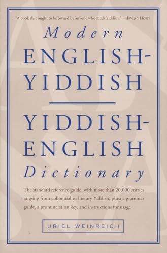 Beispielbild fr Modern English-Yiddish Dictionary zum Verkauf von Better World Books