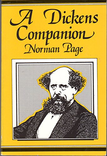 Beispielbild fr A Dickens Companion zum Verkauf von Better World Books