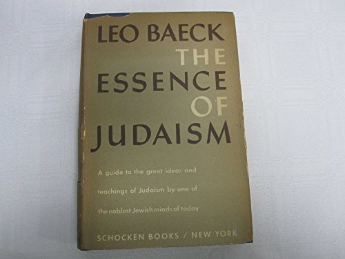 Stock image for Essence of Judaism Baeck, Leo for sale by Langdon eTraders