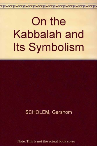 9780805231892: On the Kabbalah and Its Symbolism