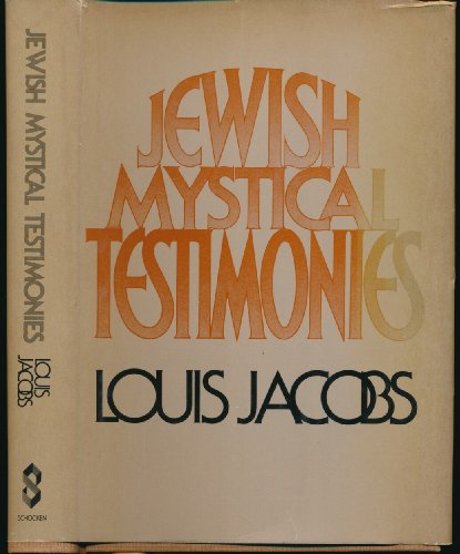 Jewish Mystical Testim (9780805236415) by Jacobs, Louis