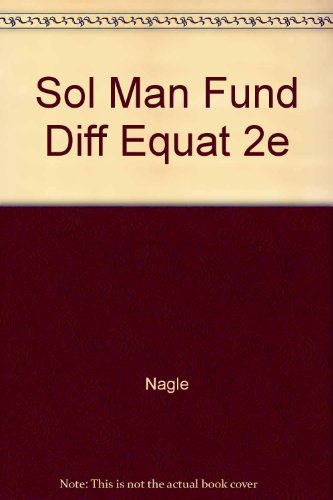 Beispielbild fr Sol Man Fund Diff Equat 2e zum Verkauf von HPB-Red