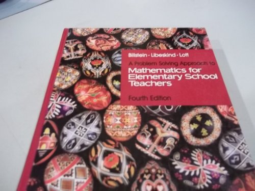 Imagen de archivo de A Problem Solving Approach to Mathematics for Elementary School Teachers a la venta por HPB-Red