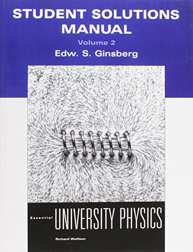 Imagen de archivo de Student Solutions Manual Volume 2 for Essential University Physics a la venta por Louisville Book Net