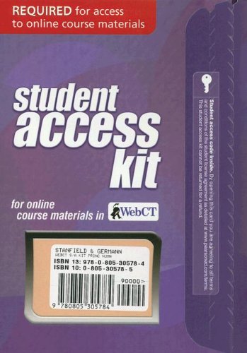 Student access kit/ Principles of Human Physiology (9780805305784) by Stanfield, Cindy L.; Germann, William J.