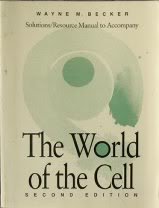Stock image for Solutions/Resource Manual to Accompany The World of the Cell, Second Edition for sale by Wonder Book