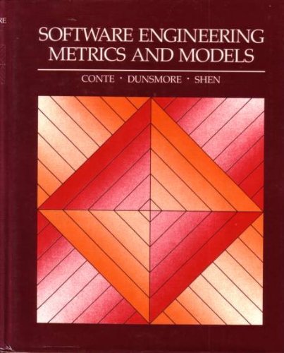 Stock image for Software Engineering Metrics and Models (Benjamin/Cummings series in software engineering) for sale by HPB-Red