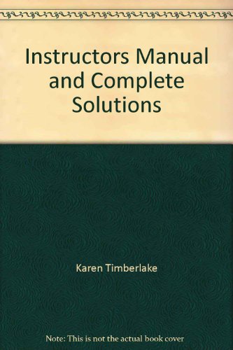 Imagen de archivo de Instructor's Manual and Complete Solutions to accompany Chemistry An Introduction to General, Organic, and Biological Chemistry a la venta por HPB-Red