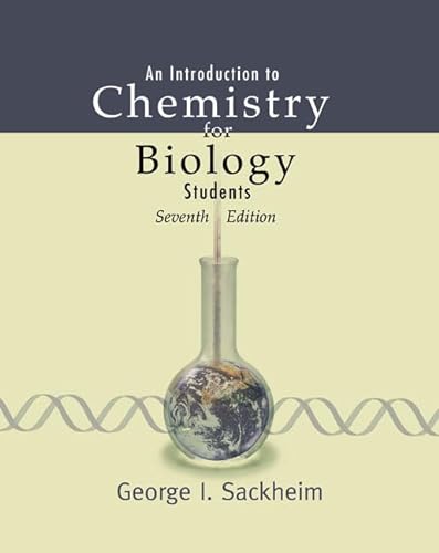 9780805330755: An Introduction to Chemistry for Biology Students