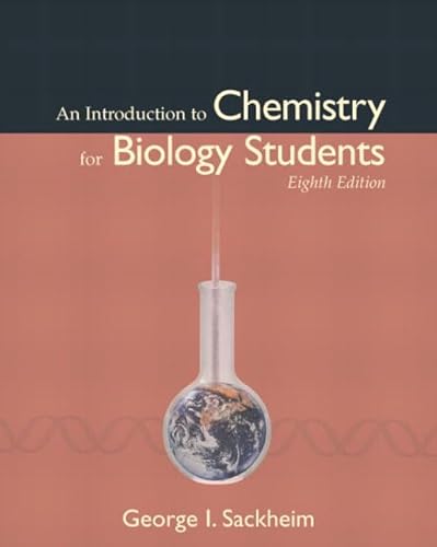 9780805339703: An Introduction to Chemistry for Biology Students