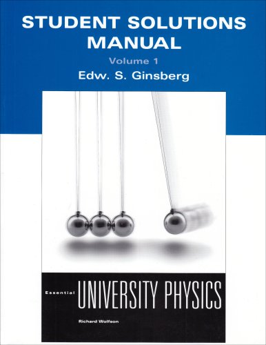 Imagen de archivo de Student Solutions Manual Volume 1 for Essential University Physics a la venta por HPB-Red