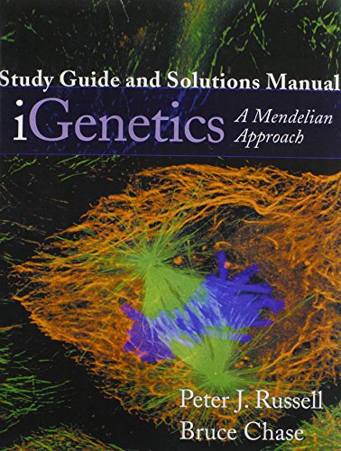 Imagen de archivo de Study Guide and Solutions Manual for iGenetics: A Mendelian Appro a la venta por Hawking Books