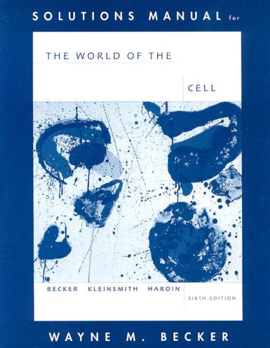 Imagen de archivo de Solutions Manual for the World of the Cell a la venta por HPB-Red