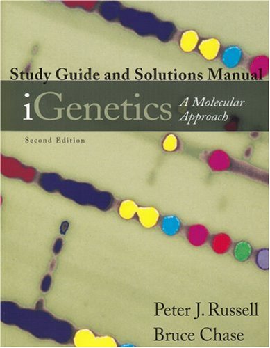 Imagen de archivo de Study Guide and Solutions Manual for iGenetics: A Molecular Approach a la venta por SecondSale