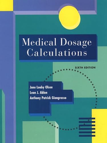 Stock image for Medical Dosage Calculations for sale by Better World Books