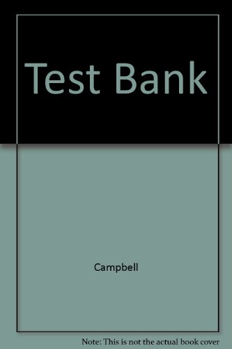 Imagen de archivo de Test Bank for Biology, Campbell and RCampbell a la venta por Iridium_Books