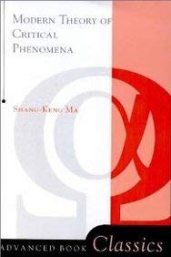 Beispielbild fr Modern Theory of Critical Phenomena (Frontiers in Physics) (Volume 46) zum Verkauf von Anybook.com