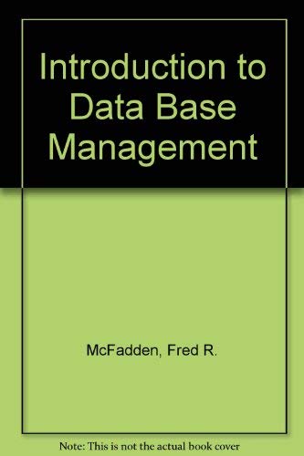 9780805367805: Introduction to Data Base Management