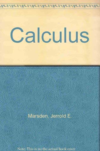 Calculus (9780805369304) by Marsden, Jerrold E.