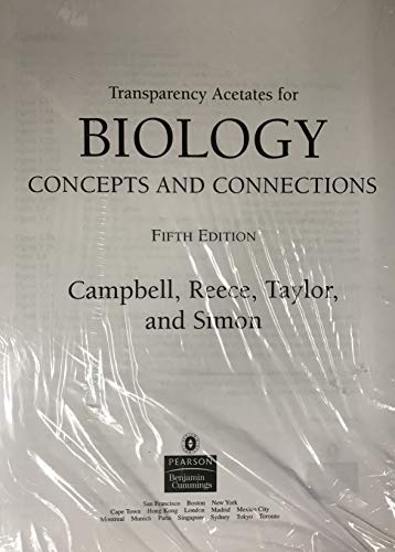 Imagen de archivo de Benjamin Cummings: Biology Concepts and Connections, 5th Edition - Transparency Acetates a la venta por Nationwide_Text