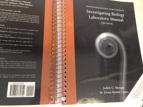 Stock image for Investigating Biology Laboratory Manual, Annotated Instructor's Edition for sale by HPB-Red