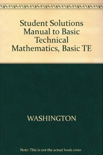 Stock image for Basic Technical Mathematics Student Solutions Manual for sale by HPB-Red