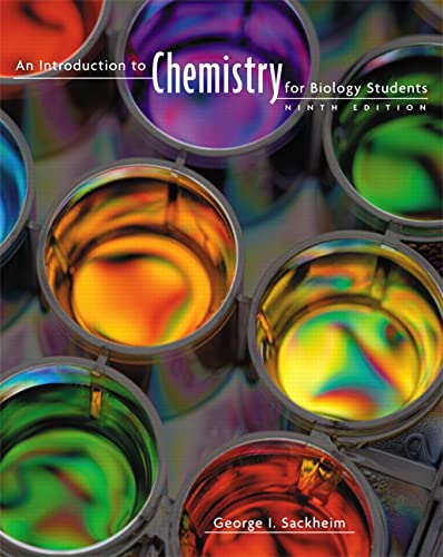 9780805395716: Introduction to Chemistry for Biology Students, An
