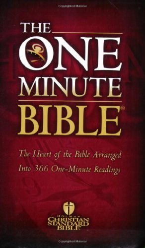 Imagen de archivo de One Minute Bible-Hcsb: The Heart of the Bible Arranged Into 366 One-Minute Readings a la venta por Gulf Coast Books