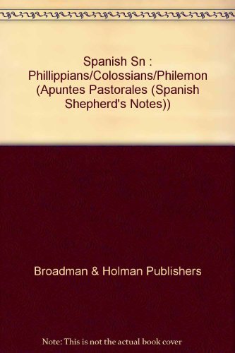 Beispielbild fr Filipenses, Colosenses, Filemon = Phillipians, Colossians, Philemon zum Verkauf von ThriftBooks-Atlanta