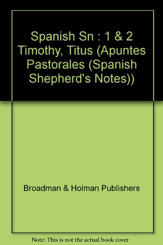 Beispielbild fr I Y II De Timoteo, Tito/I & II Timothy, Titus (Shepherd's Notes) (Spanish Edition) zum Verkauf von Wonder Book