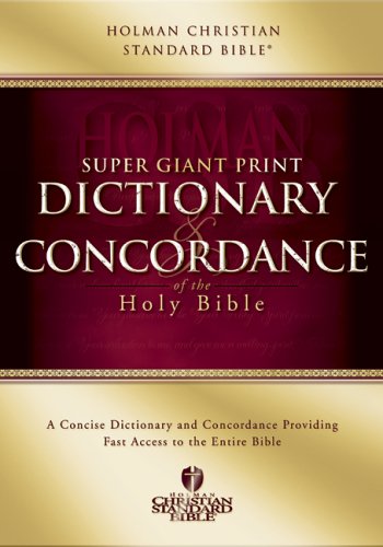 9780805494891: HCSB Super Giant Print Dictionary And Concordance